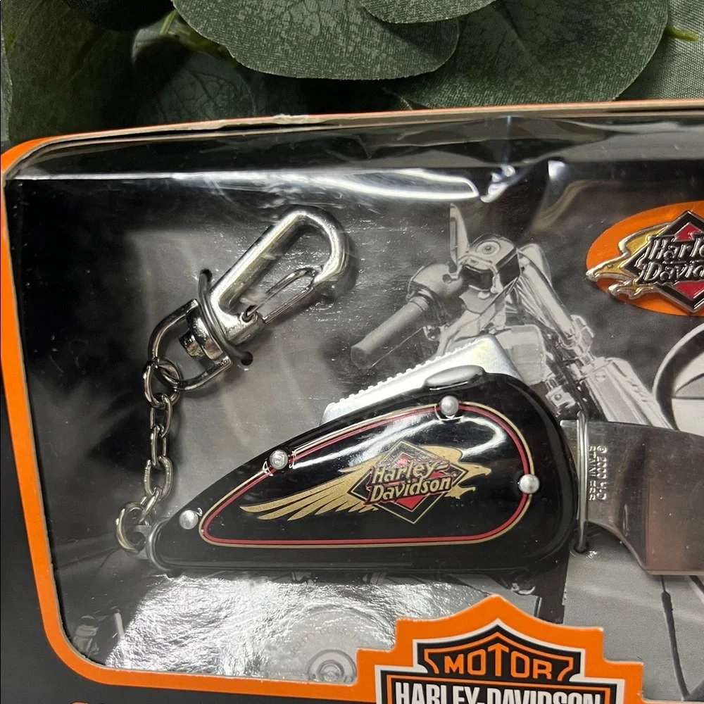 Harley-Davidson Black and Silver Key Chain Knife